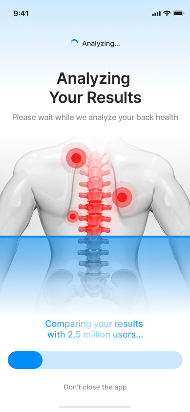 Kinetic analyzing your back health results